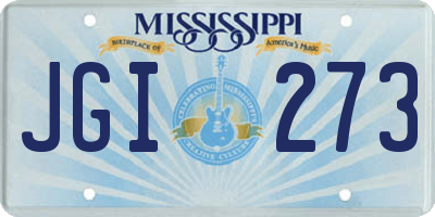 MS license plate JGI273