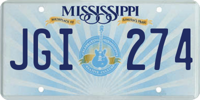 MS license plate JGI274