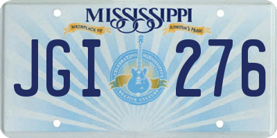 MS license plate JGI276
