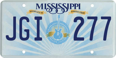 MS license plate JGI277