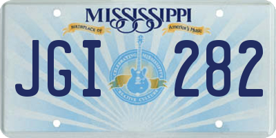 MS license plate JGI282