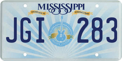 MS license plate JGI283