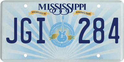 MS license plate JGI284