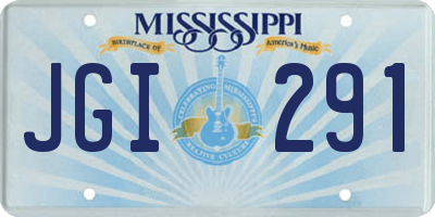 MS license plate JGI291