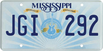 MS license plate JGI292