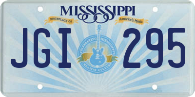 MS license plate JGI295