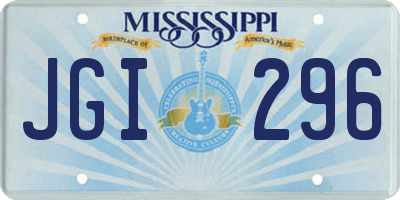 MS license plate JGI296