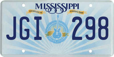 MS license plate JGI298