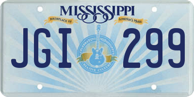 MS license plate JGI299