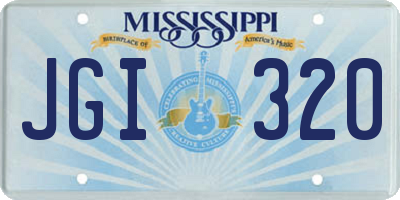 MS license plate JGI320