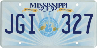 MS license plate JGI327