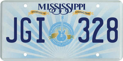 MS license plate JGI328