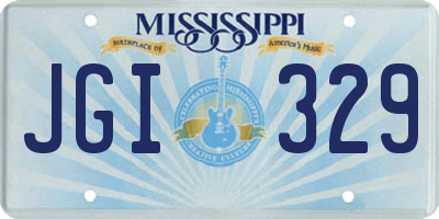 MS license plate JGI329