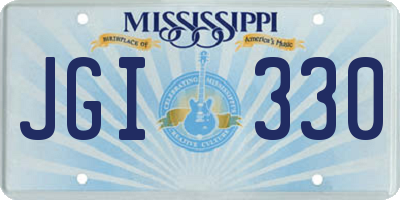 MS license plate JGI330