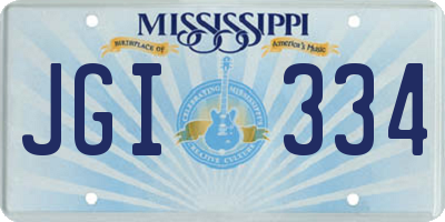 MS license plate JGI334