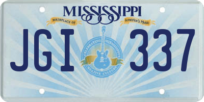 MS license plate JGI337