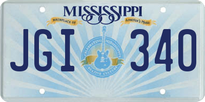 MS license plate JGI340