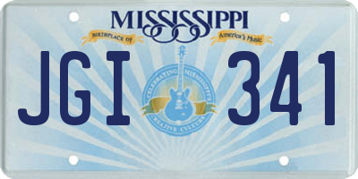 MS license plate JGI341