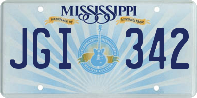 MS license plate JGI342