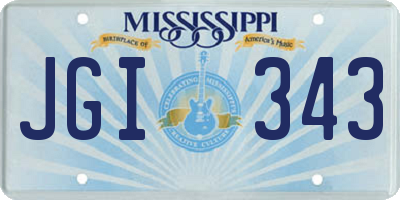 MS license plate JGI343