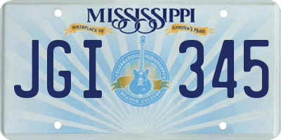 MS license plate JGI345