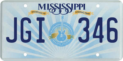 MS license plate JGI346