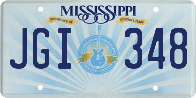 MS license plate JGI348