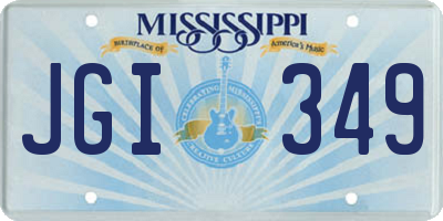 MS license plate JGI349
