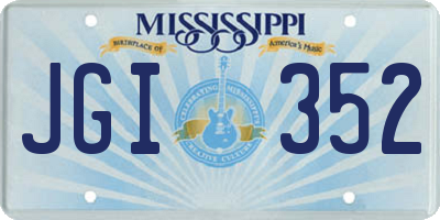 MS license plate JGI352