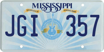 MS license plate JGI357
