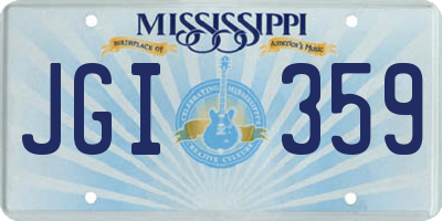 MS license plate JGI359