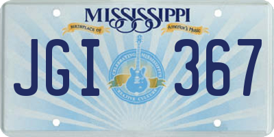 MS license plate JGI367