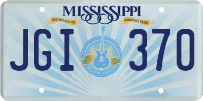 MS license plate JGI370