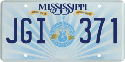 MS license plate JGI371