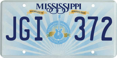 MS license plate JGI372