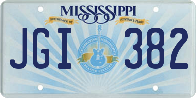 MS license plate JGI382