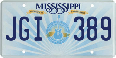 MS license plate JGI389