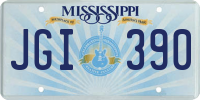 MS license plate JGI390