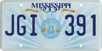 MS license plate JGI391