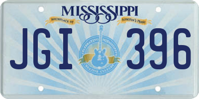 MS license plate JGI396