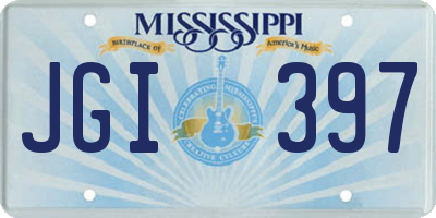 MS license plate JGI397
