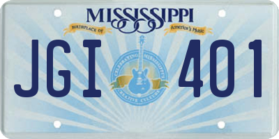 MS license plate JGI401