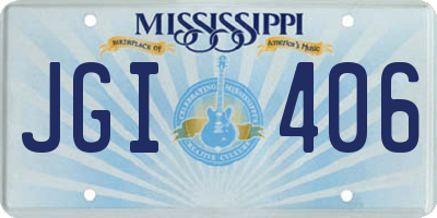 MS license plate JGI406