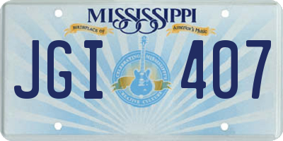 MS license plate JGI407