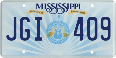 MS license plate JGI409