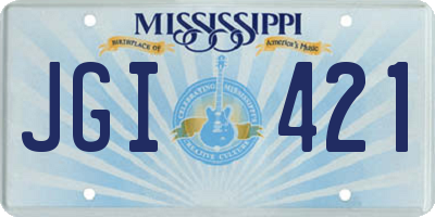 MS license plate JGI421