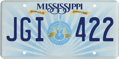 MS license plate JGI422