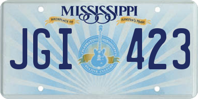 MS license plate JGI423
