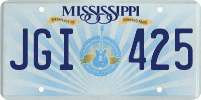 MS license plate JGI425
