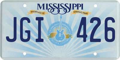 MS license plate JGI426